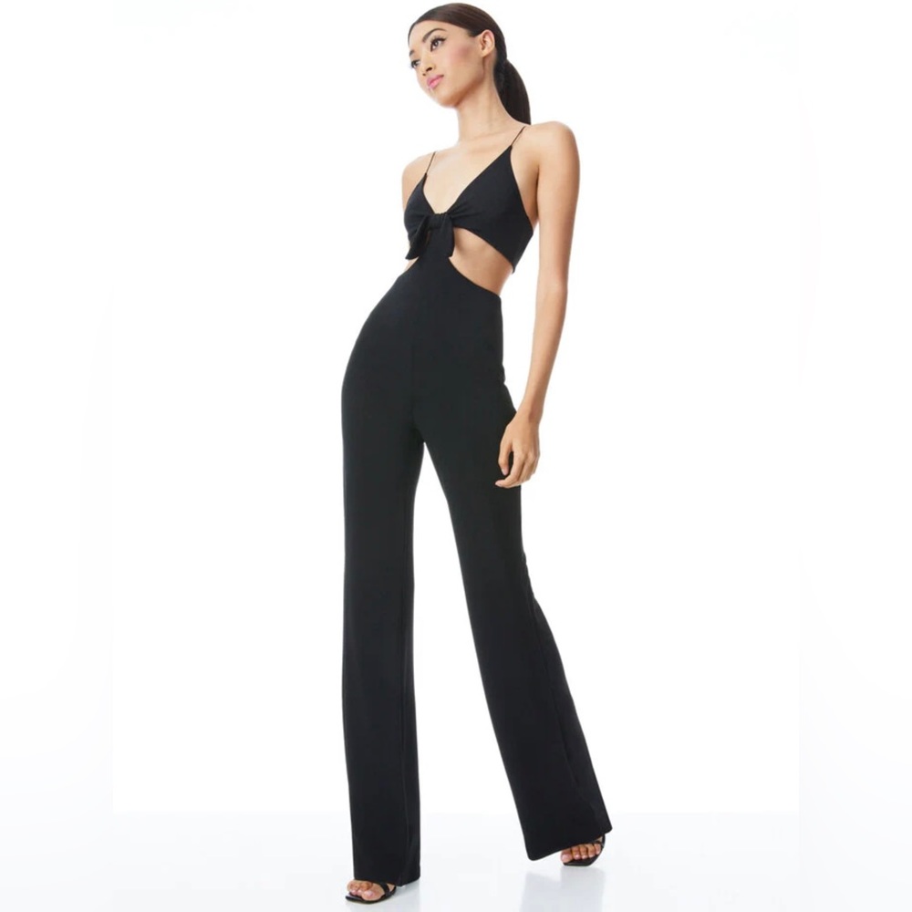 ALICE + OLIVIA
Havana bow-embellished cutout cady jumpsuit